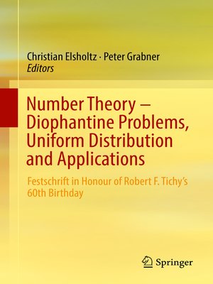cover image of Number Theory – Diophantine Problems, Uniform Distribution and Applications
